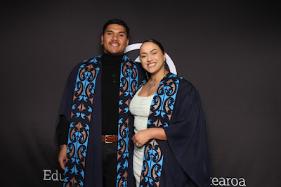 Photo from the TWoA Tāmaki Makaurau 2023 Graduations (Ceremony 6 @ 8pm), held at the Due Drop Events Centre, Manukau, Auckland, New Zealand on Thursday, 8 June, 2023. Photo: InstaBooth by KeyImagery Photography. Copyright: © Te Wānanga o Aotearoa.