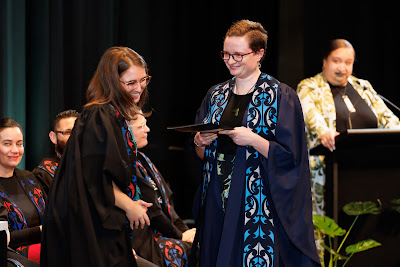 Photo from the TWoA Tāmaki Makaurau 2023 Graduations (Ceremony 5 @ 3pm), held at the Due Drop Events Centre, Manukau, Auckland, New Zealand on Thursday, 8 June, 2023. Photo: Mike Walen / KeyImagery Photography. Copyright: © Te Wānanga o Aotearoa.