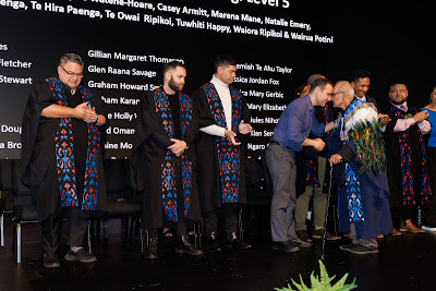 Photo from Ceremony 2 of the TWoA Tāmaki Makaurau 2025 Graduations (May 2025) held at the Mangere Arts Centre in Auckland, New Zealand on Monday, 26 May, 2025. Photo by Mike Walen / KeyImagery Photography. Copyright: © 2025 Te Wānanga o Aotearoa.