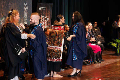 Photo from the TWoA Tāmaki Makaurau 2023 Graduations (Ceremony 4 @ 10am), held at the Due Drop Events Centre, Manukau, Auckland, New Zealand on Thursday, 8 June, 2023. Photo: Mike Walen / KeyImagery Photography. Copyright: © Te Wānanga o Aotearoa.