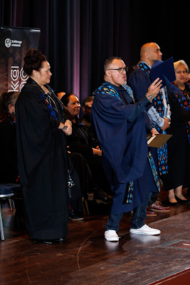 Photo from the TWoA Tāmaki Makaurau 2023 Graduations (Ceremony 1 @ 10am), held at the Due Drop Events Centre, Manukau, Auckland, New Zealand on Wednesday, 7 June, 2023. Photo: Mike Walen / KeyImagery Photography. Copyright: © Te Wānanga o Aotearoa.