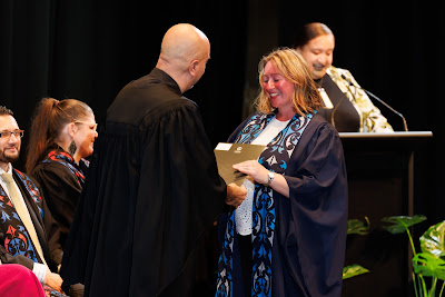 Photo from the TWoA Tāmaki Makaurau 2023 Graduations (Ceremony 5 @ 3pm), held at the Due Drop Events Centre, Manukau, Auckland, New Zealand on Thursday, 8 June, 2023. Photo: Mike Walen / KeyImagery Photography. Copyright: © Te Wānanga o Aotearoa.