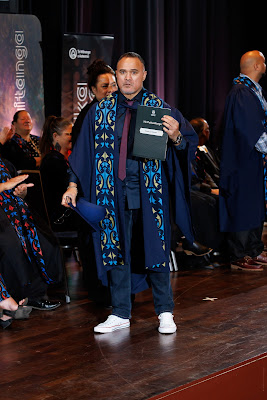 Photo from the TWoA Tāmaki Makaurau 2023 Graduations (Ceremony 1 @ 10am), held at the Due Drop Events Centre, Manukau, Auckland, New Zealand on Wednesday, 7 June, 2023. Photo: Mike Walen / KeyImagery Photography. Copyright: © Te Wānanga o Aotearoa.