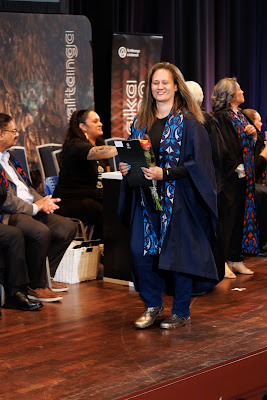 Photo from the TWoA Tāmaki Makaurau 2023 Graduations (Ceremony 3 @ 8pm), held at the Due Drop Events Centre, Manukau, Auckland, New Zealand on Wednesday, 7 June, 2023. Photo: Mike Walen / KeyImagery Photography. Copyright: © Te Wānanga o Aotearoa.