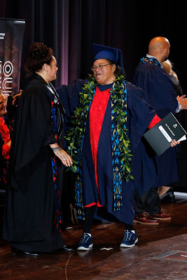 Photo from the TWoA Tāmaki Makaurau 2023 Graduations (Ceremony 1 @ 10am), held at the Due Drop Events Centre, Manukau, Auckland, New Zealand on Wednesday, 7 June, 2023. Photo: Mike Walen / KeyImagery Photography. Copyright: © Te Wānanga o Aotearoa.