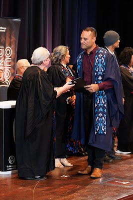 Photo from the TWoA Tāmaki Makaurau 2023 Graduations (Ceremony 3 @ 8pm), held at the Due Drop Events Centre, Manukau, Auckland, New Zealand on Wednesday, 7 June, 2023. Photo: Mike Walen / KeyImagery Photography. Copyright: © Te Wānanga o Aotearoa.