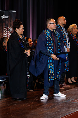Photo from the TWoA Tāmaki Makaurau 2023 Graduations (Ceremony 1 @ 10am), held at the Due Drop Events Centre, Manukau, Auckland, New Zealand on Wednesday, 7 June, 2023. Photo: Mike Walen / KeyImagery Photography. Copyright: © Te Wānanga o Aotearoa.