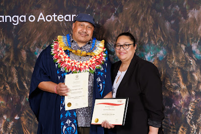 Photo from the TWoA Tāmaki Makaurau 2023 November Graduations (Ceremony 1 @ 1pm), held at the Due Drop Events Centre, Manukau, Auckland, New Zealand on Tuesday, 28 November, 2023. Photo: Mike Walen / KeyImagery Photography. Copyright: © Te Wānanga o Aotearoa.