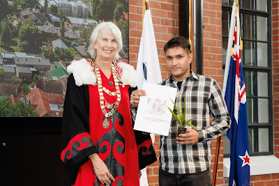 Photo from the HCC NZ Citizenship Ceremony 1 (Morning) held at The Atrium, Wintec/Te Pukenga, Hamilton, Waikato, New Zealand at 10:00am on Monday, 11 March, 2024. Photo: Mike Walen / KeyImagery Photography. Copyright: © Hamilton City Council.