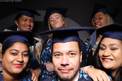 Booth photo from the TWoA Tainui 2019 Graduations (Ceremony 3),  held at Hamilton Boys' High School, Hamilton, New Zealand. Taken: Thursday 18 April 2019. Photo: InstaBooth / KeyImagery Photography. Copyright: © Te Wānanga o Aotearoa.