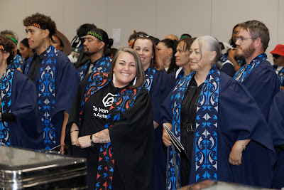Photo from the TWoA Tainui 2024 Graduations (Ceremony 2 @ 2pm), held at the Claudelands Event Centre in Hamilton, Waikato, New Zealand on Tuesday, 23 April, 2024. Photo: Mike Walen / KeyImagery Photography. Copyright: © Te Wānanga o Aotearoa.