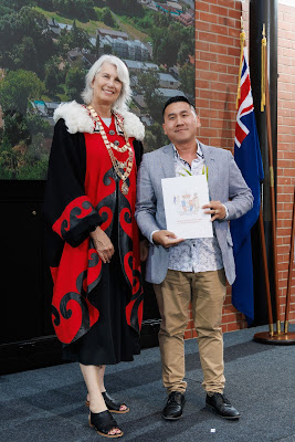 Photo from the HCC NZ Citizenship Ceremony (Afternoon) held in The Atrium, Wintec/Te Pukenga, Hamilton, Waikato, New Zealand at 3:30pm on Monday, 12 February, 2024. Photo: Mike Walen / KeyImagery Photography. Copyright: © Hamilton City Council.