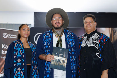 Photo from the TWoA Te Tai Tokerau (Kaitaia) 2025 Graduation held at Te Kura Kaupapa Maori o Pukemiro in Kaitaia, Northland, New Zealand on Monday, 14 April, 2025. Photo by Mike Walen / KeyImagery Photography. Copyright: © 2025 Te Wānanga o Aotearoa.