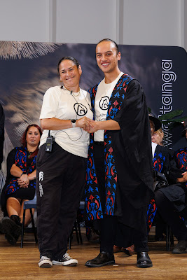 Photo from the TWoA Te Tai Tokerau (Kaikohe) 2025 Graduation held at the War Memorial Hall in Kaikohe, Northland, New Zealand on Tuesday, 15 April, 2025. Photo by Mike Walen / KeyImagery Photography. Copyright: © 2025 Te Wānanga o Aotearoa.