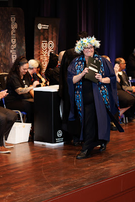 Photo from the TWoA Tāmaki Makaurau 2023 Graduations (Ceremony 3 @ 8pm), held at the Due Drop Events Centre, Manukau, Auckland, New Zealand on Wednesday, 7 June, 2023. Photo: Mike Walen / KeyImagery Photography. Copyright: © Te Wānanga o Aotearoa.