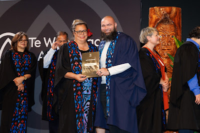 Photo from Ceremony 5 of the TWoA Tāmaki Makaurau 2025 Graduations (May 2025) held at the Mangere Arts Centre in Auckland, New Zealand on Tuesday, 27 May, 2025. Photo by Mike Walen / KeyImagery Photography. Copyright: © 2025 Te Wānanga o Aotearoa.