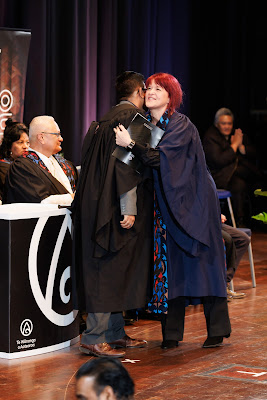 Photo from the TWoA Tāmaki Makaurau 2023 Graduations (Ceremony 3 @ 8pm), held at the Due Drop Events Centre, Manukau, Auckland, New Zealand on Wednesday, 7 June, 2023. Photo: Mike Walen / KeyImagery Photography. Copyright: © Te Wānanga o Aotearoa.