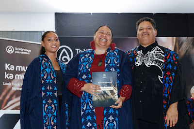 Photo from the TWoA Te Tai Tokerau (Kaitaia) 2025 Graduation held at Te Kura Kaupapa Maori o Pukemiro in Kaitaia, Northland, New Zealand on Monday, 14 April, 2025. Photo by Mike Walen / KeyImagery Photography. Copyright: © 2025 Te Wānanga o Aotearoa.