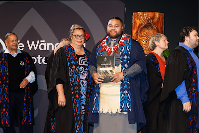 Photo from Ceremony 5 of the TWoA Tāmaki Makaurau 2025 Graduations (May 2025) held at the Mangere Arts Centre in Auckland, New Zealand on Tuesday, 27 May, 2025. Photo by Mike Walen / KeyImagery Photography. Copyright: © 2025 Te Wānanga o Aotearoa.