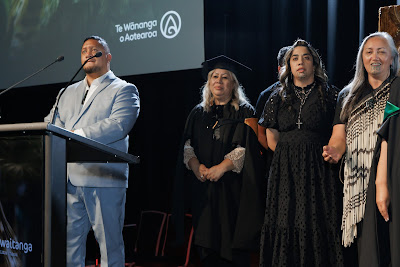 Photo from the TWoA Tainui 2024 Graduations (Ceremony 2 @ 2pm), held at the Claudelands Event Centre in Hamilton, Waikato, New Zealand on Tuesday, 23 April, 2024. Photo: Mike Walen / KeyImagery Photography. Copyright: © Te Wānanga o Aotearoa.