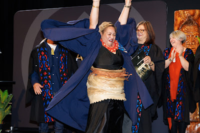 Photo from Ceremony 5 of the TWoA Tāmaki Makaurau 2025 Graduations (May 2025) held at the Mangere Arts Centre in Auckland, New Zealand on Tuesday, 27 May, 2025. Photo by Mike Walen / KeyImagery Photography. Copyright: © 2025 Te Wānanga o Aotearoa.