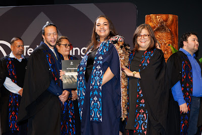 Photo from Ceremony 5 of the TWoA Tāmaki Makaurau 2025 Graduations (May 2025) held at the Mangere Arts Centre in Auckland, New Zealand on Tuesday, 27 May, 2025. Photo by Mike Walen / KeyImagery Photography. Copyright: © 2025 Te Wānanga o Aotearoa.