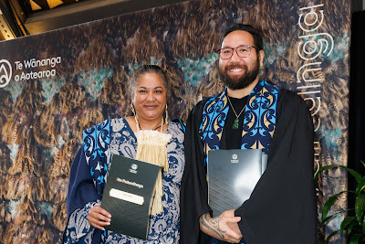 Photo from the TWoA Waiariki 2023 Graduations (Waiwhero), held at Te Puia, Rotorua, Bay of Plenty, New Zealand on Friday, 12 May, 2023. Photo: Mike Walen / KeyImagery Photography. Copyright: © Te Wānanga o Aotearoa.