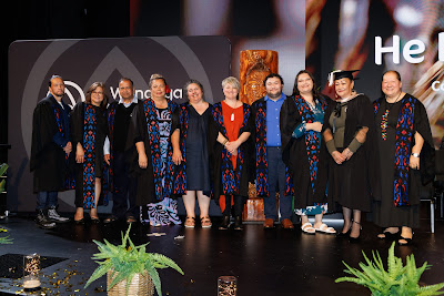 Photo from Ceremony 5 of the TWoA Tāmaki Makaurau 2025 Graduations (May 2025) held at the Mangere Arts Centre in Auckland, New Zealand on Tuesday, 27 May, 2025. Photo by Mike Walen / KeyImagery Photography. Copyright: © 2025 Te Wānanga o Aotearoa.