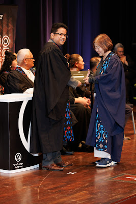 Photo from the TWoA Tāmaki Makaurau 2023 Graduations (Ceremony 3 @ 8pm), held at the Due Drop Events Centre, Manukau, Auckland, New Zealand on Wednesday, 7 June, 2023. Photo: Mike Walen / KeyImagery Photography. Copyright: © Te Wānanga o Aotearoa.