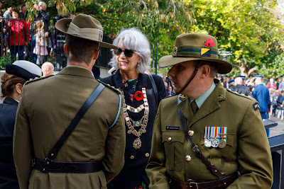 Photo from the Anzac Civic Parade/Service held at Memorial Park, Hamilton, New Zealand. Taken: Sunday, 25 April 2021. Photo: Mike Walen / KeyImagery Photography. Copyright: © Hamilton City Council.
