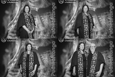 Booth photo from the TWoA Waiariki 2024 Graduations (Kawerau), held at Rautahi Marae, Kawerau, Bay of Plenty, New Zealand on Friday, 17 May, 2023. Photo: InstaBooth by KeyImagery Photography. Copyright: © Te Wānanga o Aotearoa.