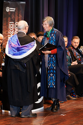Photo from the TWoA Tāmaki Makaurau 2023 Graduations (Ceremony 2 @ 3pm), held at the Due Drop Events Centre, Manukau, Auckland, New Zealand on Wednesday, 7 June, 2023. Photo: Mike Walen / KeyImagery Photography. Copyright: © Te Wānanga o Aotearoa.