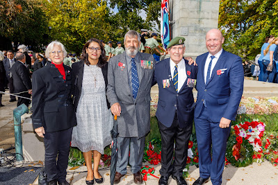 Photo from the Anzac Civic Parade/Service held at Memorial Park, Hamilton, New Zealand. Taken: Sunday, 25 April 2021. Photo: Mike Walen / KeyImagery Photography. Copyright: © Hamilton City Council.