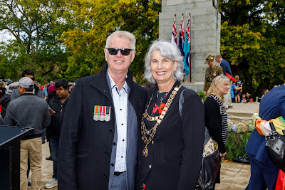 Photo from the Anzac Civic Parade/Service held at Memorial Park, Hamilton, New Zealand. Taken: Sunday, 25 April 2021. Photo: Mike Walen / KeyImagery Photography. Copyright: © Hamilton City Council.