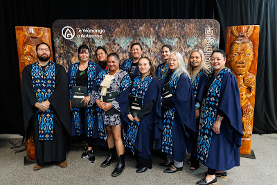 Photo from the TWoA Waiariki 2023 Graduations (Waiwhero), held at Te Puia, Rotorua, Bay of Plenty, New Zealand on Friday, 12 May, 2023. Photo: Mike Walen / KeyImagery Photography. Copyright: © Te Wānanga o Aotearoa.