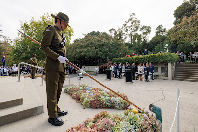 Photo from the Anzac Day 2024 Civic Service held at Memorial Park in Hamilton, Waikato, New Zealand on Thursday, 25 April, 2024. Photography by Mike Walen / KeyImagery Photography. Copyright: © Hamilton City Council.
