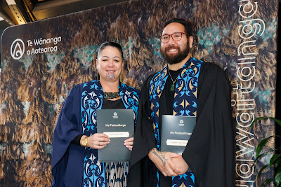 Photo from the TWoA Waiariki 2023 Graduations (Waiwhero), held at Te Puia, Rotorua, Bay of Plenty, New Zealand on Friday, 12 May, 2023. Photo: Mike Walen / KeyImagery Photography. Copyright: © Te Wānanga o Aotearoa.