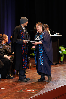 Photo from the TWoA Tāmaki Makaurau 2023 Graduations (Ceremony 3 @ 8pm), held at the Due Drop Events Centre, Manukau, Auckland, New Zealand on Wednesday, 7 June, 2023. Photo: Mike Walen / KeyImagery Photography. Copyright: © Te Wānanga o Aotearoa.