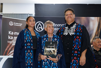 Photo from the TWoA Te Tai Tokerau (Kaitaia) 2025 Graduation held at Te Kura Kaupapa Maori o Pukemiro in Kaitaia, Northland, New Zealand on Monday, 14 April, 2025. Photo by Mike Walen / KeyImagery Photography. Copyright: © 2025 Te Wānanga o Aotearoa.