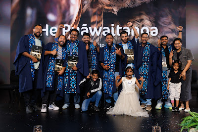 Photo from Ceremony 5 of the TWoA Tāmaki Makaurau 2025 Graduations (May 2025) held at the Mangere Arts Centre in Auckland, New Zealand on Tuesday, 27 May, 2025. Photo by Mike Walen / KeyImagery Photography. Copyright: © 2025 Te Wānanga o Aotearoa.