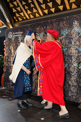 Photo from the TWoA Waiariki 2023 Graduations (Waiwhero), held at Te Puia, Rotorua, Bay of Plenty, New Zealand on Friday, 12 May, 2023. Photo: Mike Walen / KeyImagery Photography. Copyright: © Te Wānanga o Aotearoa.