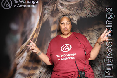Booth photo from Ceremony 2 of the TWoA Tāmaki Makaurau 2025 Graduations (March 2025) held at the Mangere Arts Centre in Auckland, New Zealand on Wednesday, 12 March, 2025. Photo: InstaBooth by KeyImagery Photography. Copyright: © 2025 Te Wānanga o Aotearoa.