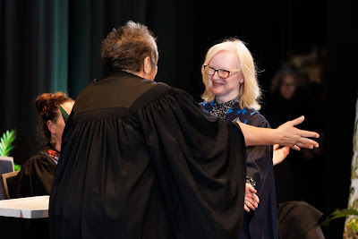 Photo from the TWoA Tāmaki Makaurau 2023 Graduations (Ceremony 5 @ 3pm), held at the Due Drop Events Centre, Manukau, Auckland, New Zealand on Thursday, 8 June, 2023. Photo: Mike Walen / KeyImagery Photography. Copyright: © Te Wānanga o Aotearoa.