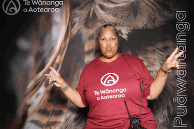 Booth photo from Ceremony 2 of the TWoA Tāmaki Makaurau 2025 Graduations (March 2025) held at the Mangere Arts Centre in Auckland, New Zealand on Wednesday, 12 March, 2025. Photo: InstaBooth by KeyImagery Photography. Copyright: © 2025 Te Wānanga o Aotearoa.