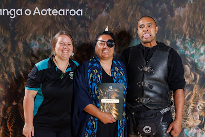 Studio photo from the TWoA Tainui 2023 Graduations (Ceremony 2 - Wednesday Afternoon), held at Hamilton Boys High School, Hamilton, Waikato, New Zealand on Wednesday, 19 April 2023. Photo: Mike Walen / KeyImagery Photography. Copyright: © Te Wananga o Aotearoa.