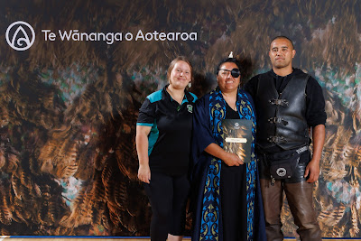 Studio photo from the TWoA Tainui 2023 Graduations (Ceremony 2 - Wednesday Afternoon), held at Hamilton Boys High School, Hamilton, Waikato, New Zealand on Wednesday, 19 April 2023. Photo: Mike Walen / KeyImagery Photography. Copyright: © Te Wananga o Aotearoa.