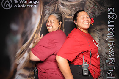 Booth photo from Ceremony 2 of the TWoA Tāmaki Makaurau 2025 Graduations (March 2025) held at the Mangere Arts Centre in Auckland, New Zealand on Wednesday, 12 March, 2025. Photo: InstaBooth by KeyImagery Photography. Copyright: © 2025 Te Wānanga o Aotearoa.
