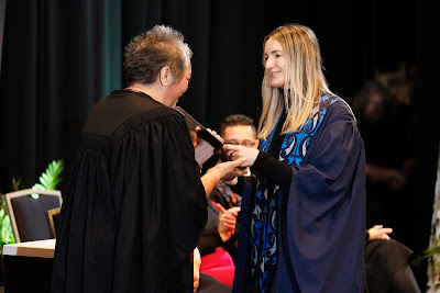 Photo from the TWoA Tāmaki Makaurau 2023 Graduations (Ceremony 5 @ 3pm), held at the Due Drop Events Centre, Manukau, Auckland, New Zealand on Thursday, 8 June, 2023. Photo: Mike Walen / KeyImagery Photography. Copyright: © Te Wānanga o Aotearoa.