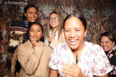 Booth photo from the TWoA Tainui 2023 Graduations (Ceremony 1 - Wednesday Morning), held at Hamilton Boys High School, Hamilton, Waikato, New Zealand on Wednesday, 19 April 2023. Photo: InstaBooth by KeyImagery Photography. Copyright: © Te Wānanga o Aotearoa.