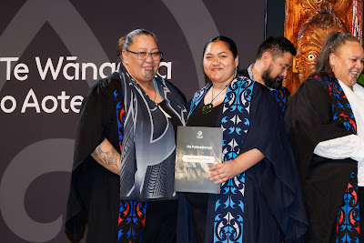 Photo from Ceremony 7 of the TWoA Tāmaki Makaurau 2025 Graduations (May 2025) held at the Mangere Arts Centre in Auckland, New Zealand on Wednesday, 28 May, 2025. Photo by Mike Walen / KeyImagery Photography. Copyright: © 2025 Te Wānanga o Aotearoa.